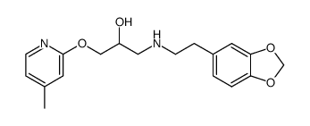1-<2-(3,4-Methylendioxyphenyl)-ethylamino>-3-(4-methyl-pyridin-2-yloxy)-2-propanol结构式