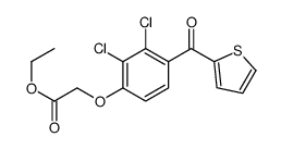 乙基[4-(噻吩基酮)-2,3-二氯苯氧基]乙酸酯结构式