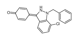 4-(1-benzyl-7-chloro-2H-indazol-3-ylidene)cyclohexa-2,5-dien-1-one结构式