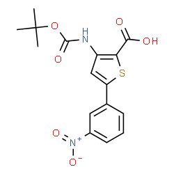 3-TERT-BUTOXYCARBONYLAMINO-5-(3-NITROPHENYL)THIOPHENE-2-CARBOXYLICACID structure