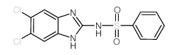 Benzenesulfonamide, N-(5,6-dichloro-1H-benzimidazol-2-yl)- (en) Structure