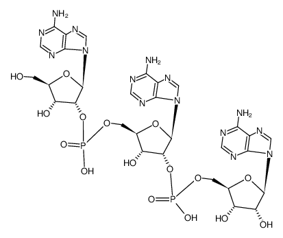 adenylyl-(2'-5')-adenylyl-(2'-5')adenosine structure