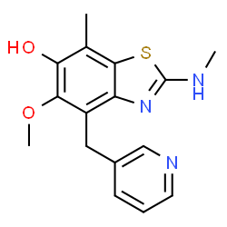 6-Benzothiazolol,5-methoxy-7-methyl-2-(methylamino)-4-(3-pyridinylmethyl)-结构式