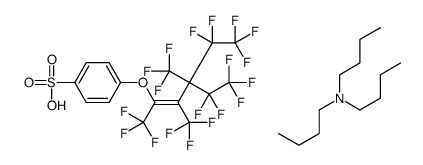 4-[[4,4,5,5,5-pentafluoro-3-(pentafluoroethyl)-1,2,3-tris(trifluoromethyl)pent-1-enyl]oxy]benzenesulphonic acid, compound with tributylamine (1:1)结构式