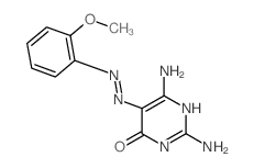 2,6-diamino-5-[(2-methoxyphenyl)hydrazinylidene]pyrimidin-4-one Structure