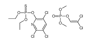 2,2-dichloroethenyl dimethyl phosphate,diethoxy-sulfanylidene-(3,5,6-trichloropyridin-2-yl)oxy-λ5-phosphane结构式