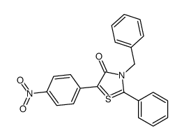 3-benzyl-5-(4-nitrophenyl)-2-phenyl-1,3-thiazol-3-ium-4-olate结构式