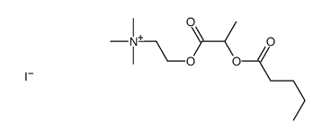 2-(2-((1-Oxopentyl)oxy)-1-oxopropoxy)-N,N,N-trimethylethanaminium iodi de结构式