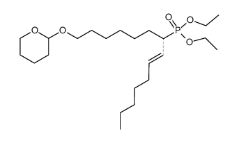 diethyl (1-((tetrahydro-2H-pyran-2-yl)oxy)tetradec-8-en-7-yl)phosphonate Structure