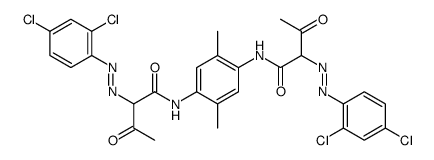 N,N'-(2,5-dimethyl-1,4-phenylene)bis[2-[(2,4-dichlorophenyl)azo]-3-oxobutyramide]结构式