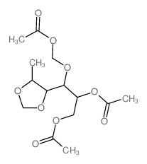 Mannitol,6-deoxy-3-O-(hydroxymethyl)-4,5-O-methylene-, triacetate, L- (8CI)结构式