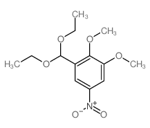 Benzene,1-(diethoxymethyl)-2,3-dimethoxy-5-nitro- Structure