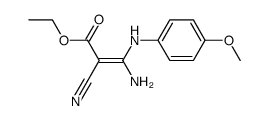 ethyl 3-amino-2-cyano-3-(4-methoxyphenylamino)propenoate结构式