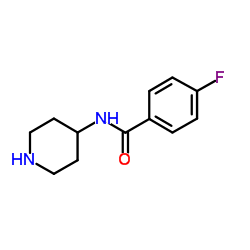 4-氟-N-(哌啶-4-基)苯甲酰胺结构式