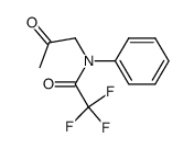 2,2,2-trifluoro-N-(2-oxopropyl)-N-phenylacetamide结构式