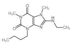 3-butyl-8-ethylamino-1,7-dimethyl-purine-2,6-dione结构式