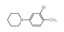 1-(3-溴-4-甲基苯基)哌啶结构式
