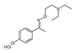 2-[(Z)-1-(4-chlorophenyl)ethylideneamino]oxy-N,N-diethylethanamine,hydrochloride Structure