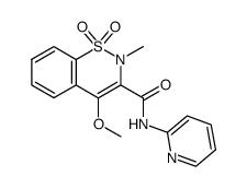 4-methoxy-2-methyl-N-(pyridin-2-yl)-2H-1,2-benzothiazine-3-carboxamide 1,1-dioxide结构式