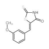 4-Thiazolidinone,5-[(3-methoxyphenyl)methylene]-2-thioxo- Structure