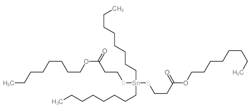 dioctyltin; 2-octoxycarbonylethanethiolate结构式