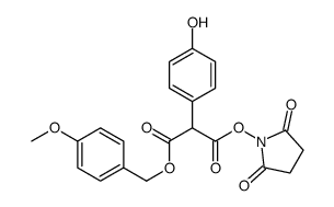 4-methoxybenzyl [[(2,5-dioxo-1-pyrrolidinyl)oxy]carbonyl](4-hydroxyphenyl)acetate Structure