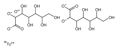 oxotechnetium-99(3+),3,4,5,6,7-pentahydroxy-2-oxidoheptanoate结构式