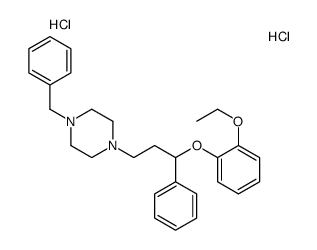 Piperazine, 1-(3-(2-ethoxyphenoxy)-3-phenylpropyl)-4-(phenylmethyl)-,hydrochloride, hydrate (1:2:1)结构式