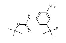 (3-amino-5-trifluoromethyl-phenyl)-carbamic acid tert-butyl ester结构式