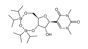 1,3-dimethyl-3',5'-O-(1,1,3,3-tetraisopropyldisiloxane-1,3-diyl)-ψ-uridine结构式