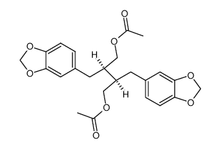 threo-(-)-2,3-bis(3',4'-methylenedioxybenzyl)-1,4-butanediol diacetates结构式