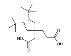 3,3-bis[(2-methylpropan-2-yl)oxymethyl]hexanedioic acid Structure