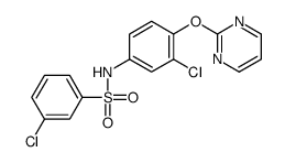 3-chloro-N-(3-chloro-4-pyrimidin-2-yloxyphenyl)benzenesulfonamide Structure
