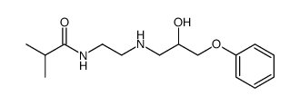 N-(2-[2-hydroxy-3-phenoxypropyl]aminoethyl)-isobutyramide结构式