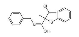 N-benzyl-3-chloro-2-methyl-2-phenylsulfanylbutanamide Structure