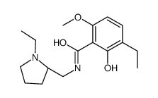 3-ethyl-N-[[(2S)-1-ethylpyrrolidin-2-yl]methyl]-2-hydroxy-6-methoxybenzamide Structure