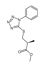 (2S)-methyl-3-(1-phenyl-1H-tetrazol-5-ylsulfanyl)propionic acid methyl ester结构式