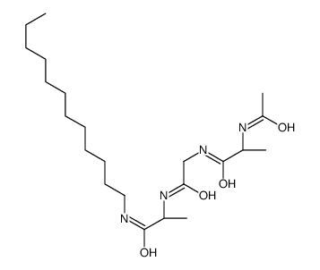 (2R)-2-acetamido-N-[2-[[(2R)-1-(dodecylamino)-1-oxopropan-2-yl]amino]-2-oxoethyl]propanamide结构式