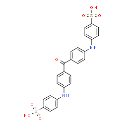 4,4'-(carbonylbis(benzene-4,1-diyl)bis(imino))bis(benzene sulfonate) sodium salt structure