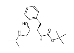 ((1R,2R)-1-Benzyl-2-hydroxy-3-isopropylamino-propyl)-carbamic acid tert-butyl ester Structure