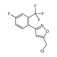 5-Chloromethyl-3-(4-fluoro-2-trifluoromethyl-phenyl)-isoxazole Structure