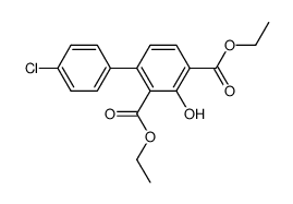 4'-chloro-3-hydroxy-biphenyl-2,4-dicarboxylic acid diethyl ester结构式