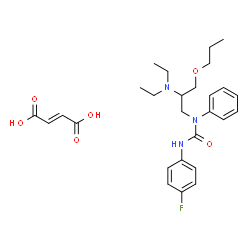 but-2-enedioic acid, 1-(2-diethylamino-3-propoxy-propyl)-3-(4-fluoroph enyl)-1-phenyl-urea结构式