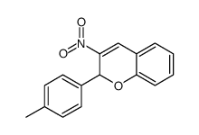 2H-1-BENZOPYRAN, 2-(4-METHYLPHENYL)-3-NITRO- Structure