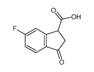 6-Fluoro-3-oxo-2,3-dihydro-1H-indene-1-carboxylic acid Structure