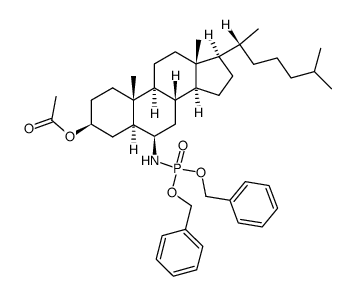 Dibenzyl N-(3β-acetoxy-5α-cholestan-6β-yl)phosphoramidate Structure