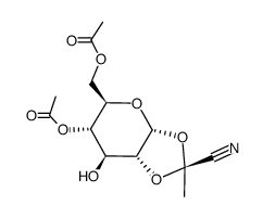 1,2-O-exo-cyanoethylidene-4,6-di-O-acetyl-α-D-glucopyranose Structure