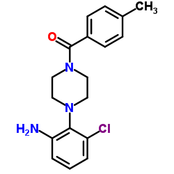 3-CHLORO-2-[4-(4-METHYLBENZOYL)PIPERAZIN-1-YL]ANILINE Structure