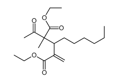 diethyl 2-acetyl-3-hexyl-2-methyl-4-methylidenepentanedioate Structure