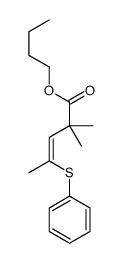 butyl 2,2-dimethyl-4-phenylsulfanylpent-3-enoate结构式